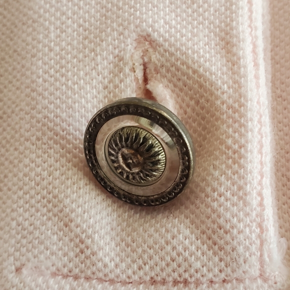 Vintage Versace golf polo shirt pink with button with Versace logo,made in Italy - Picture 4 of 6
